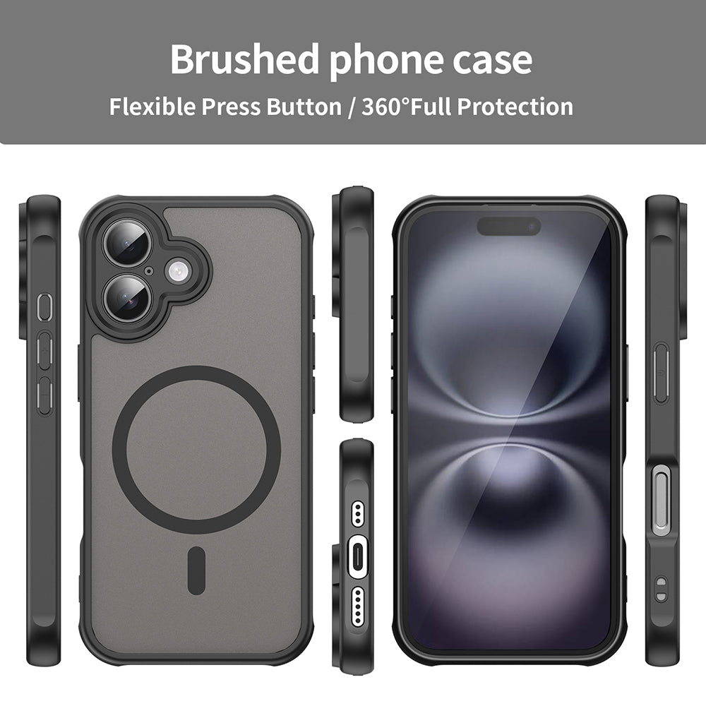 Калъф MagSafe за Apple iPhone 16, Techsuit, HaloFrost II, Черен