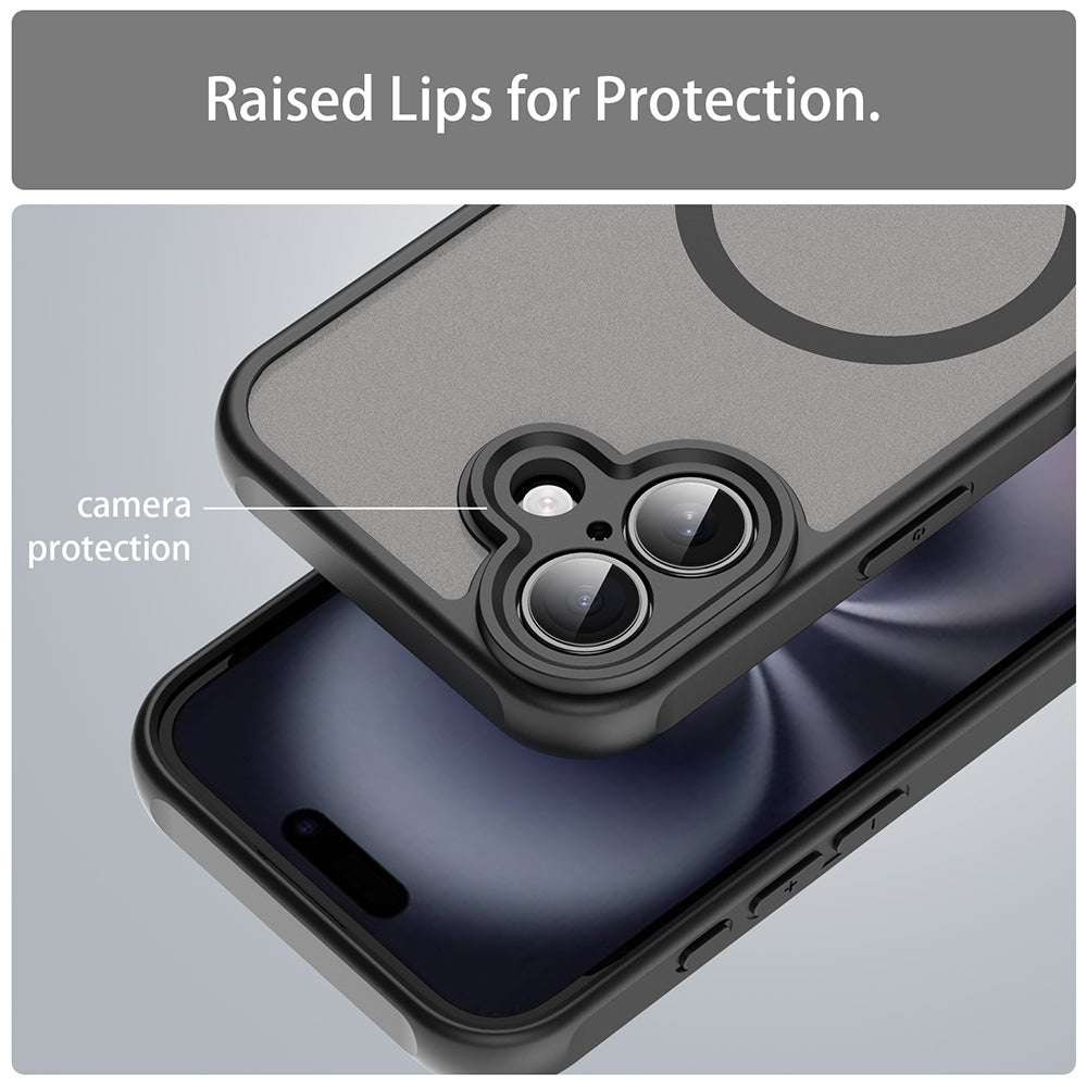 Калъф MagSafe за Apple iPhone 16, Techsuit, HaloFrost II, Черен