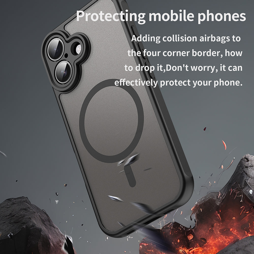 Калъф MagSafe за Apple iPhone 16, Techsuit, HaloFrost II, Черен