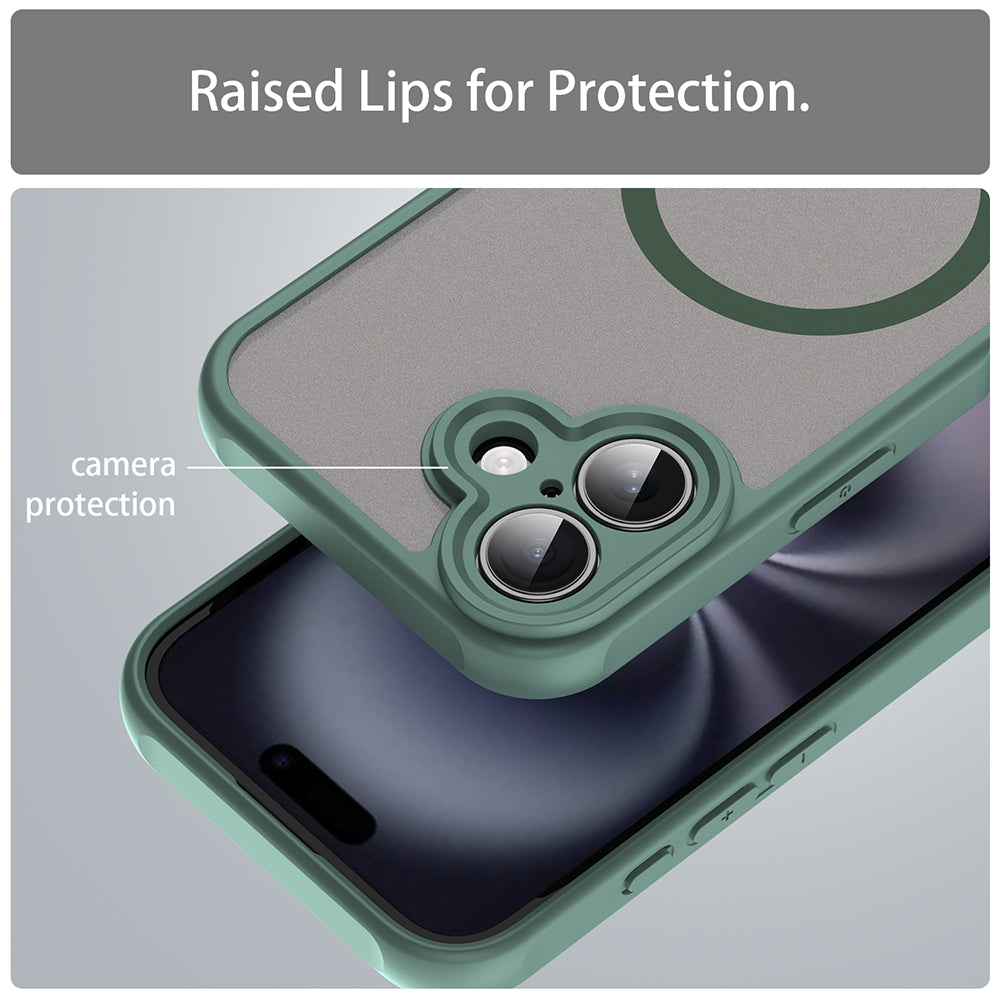 Калъф MagSafe за Apple iPhone 16, Techsuit, HaloFrost II, Зелен