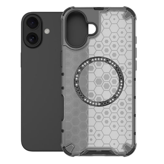 Калъф MagSafe за Apple iPhone 16, Techsuit, HoneyComb Shield, Черен