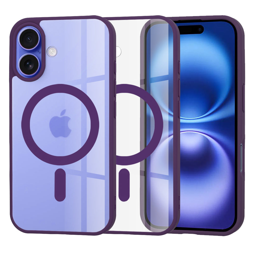 Калъф MagSafe за Apple iPhone 16, Techsuit, Pro, Лилав
