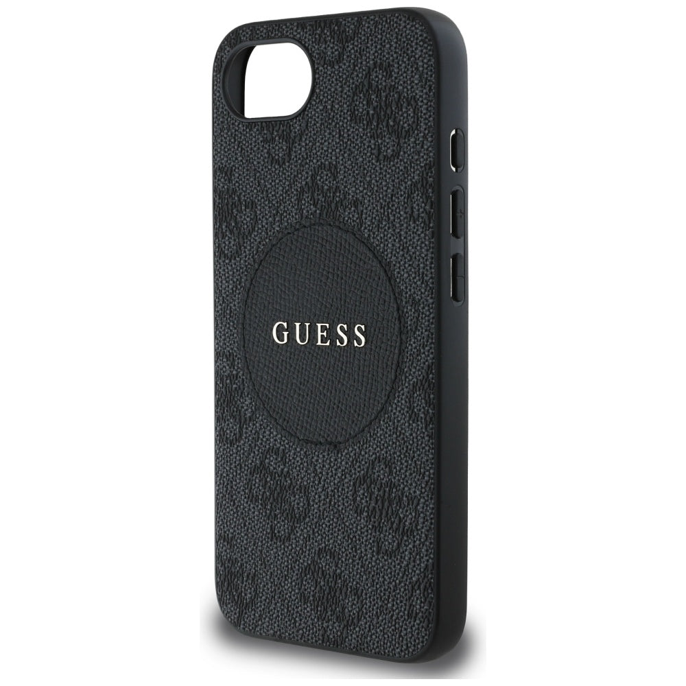 Калъф MagSafe за Apple iPhone 17e / 16e, Guess, 4G Circle Classic Logo, Кафяв