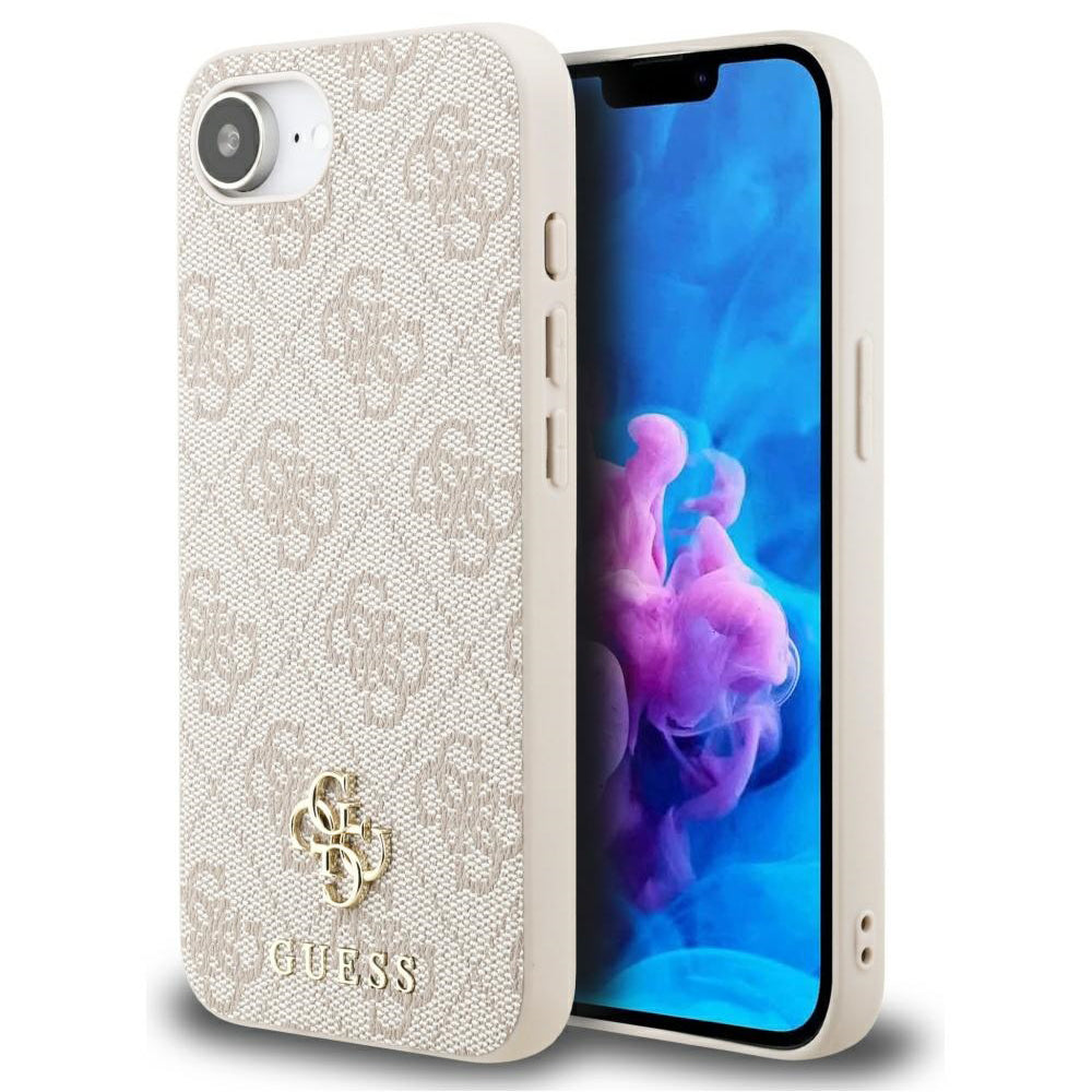 Калъф MagSafe за Apple iPhone 17e / 16e, Guess, 4G Classic, Розов