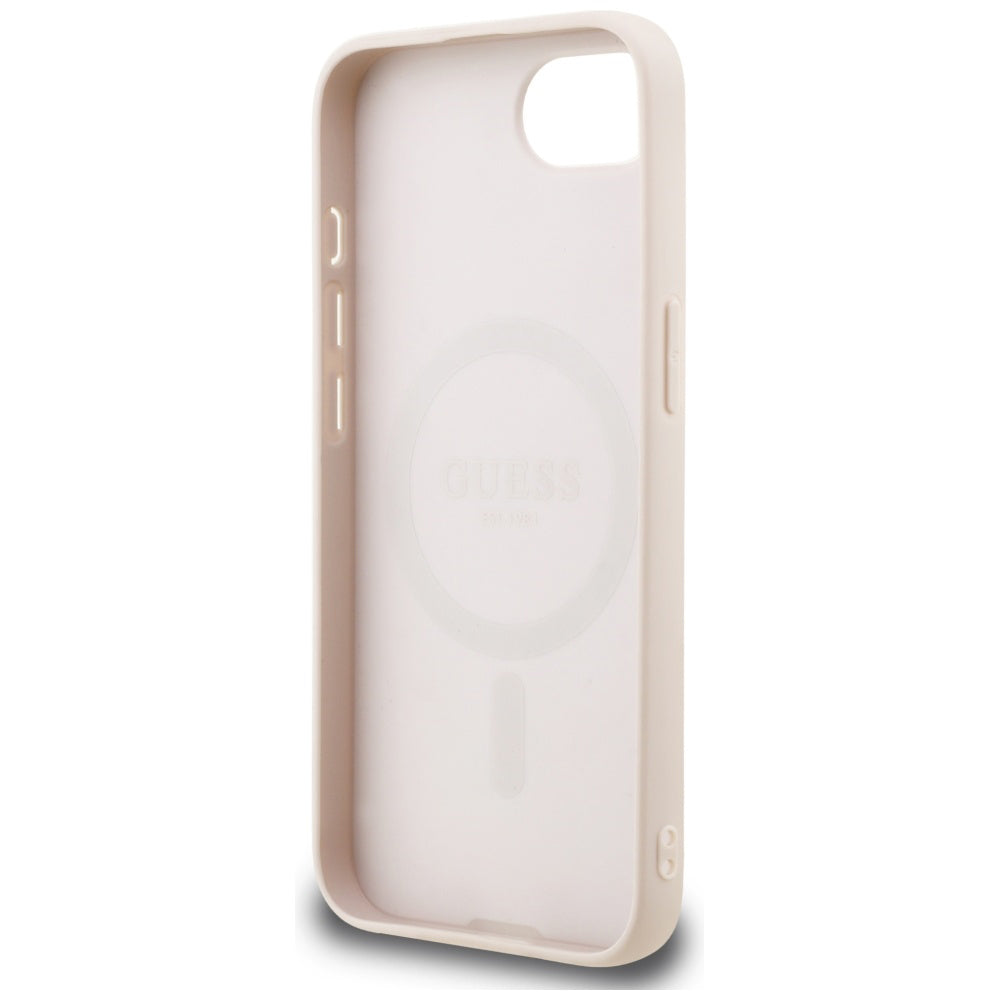 Калъф MagSafe за Apple iPhone 17e / 16e, Guess, 4G Classic, Розов