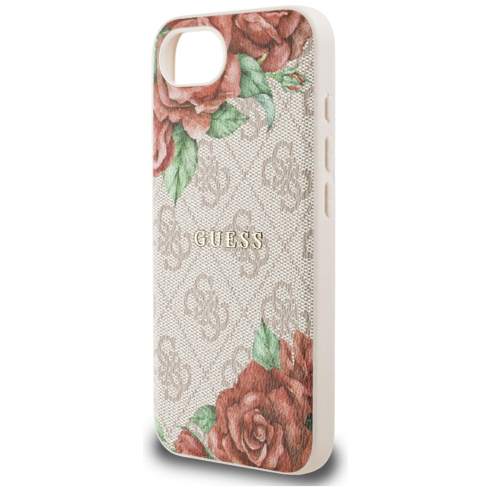 Калъф MagSafe за Apple iPhone 17e / 16e, Guess, 4G Flowers Print, Розов