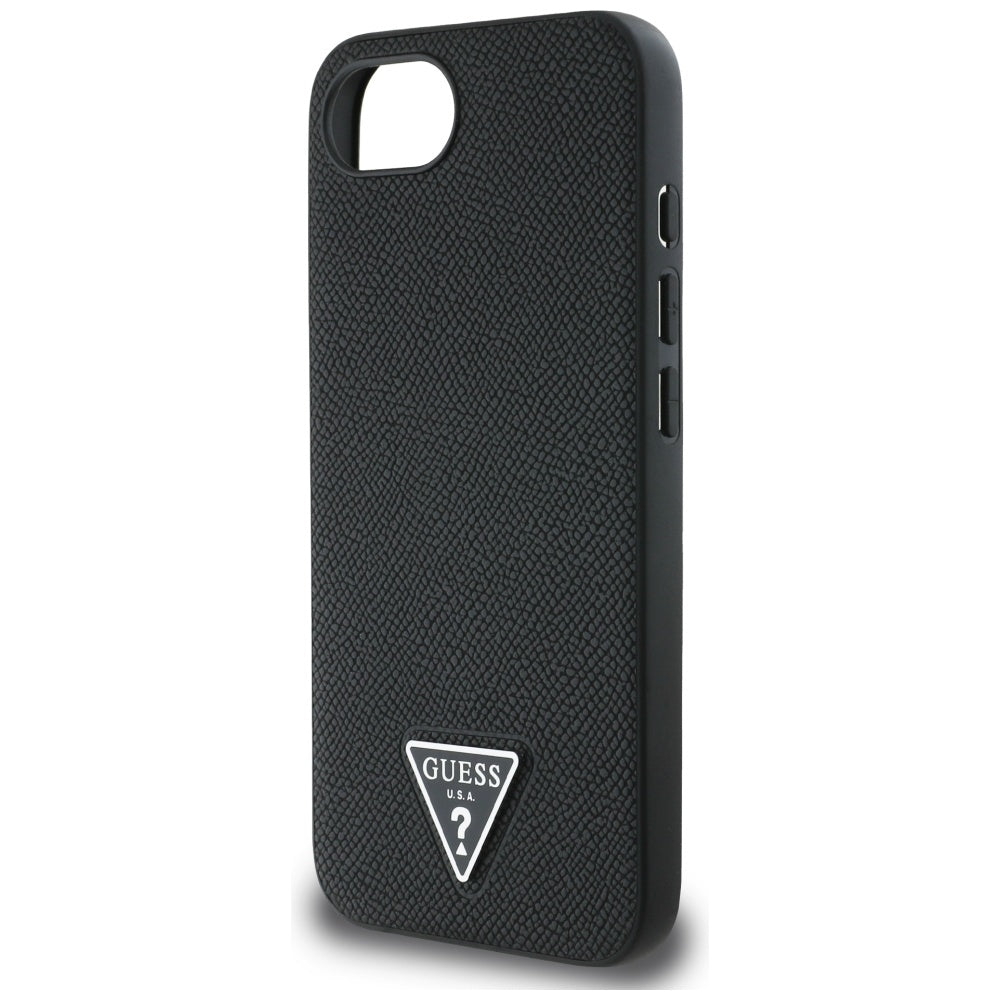 Калъф MagSafe за Apple iPhone 17e / 16e, Guess, Grained Triangle Logo, Черен