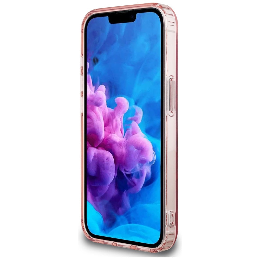 Калъф MagSafe за Apple iPhone 17e / 16e, Guess, IML Glitter Circle, Розов