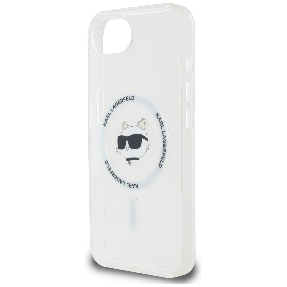 Калъф MagSafe за Apple iPhone 17e / 16e, Karl Lagerfeld, IML Choupette's Head, Бял
