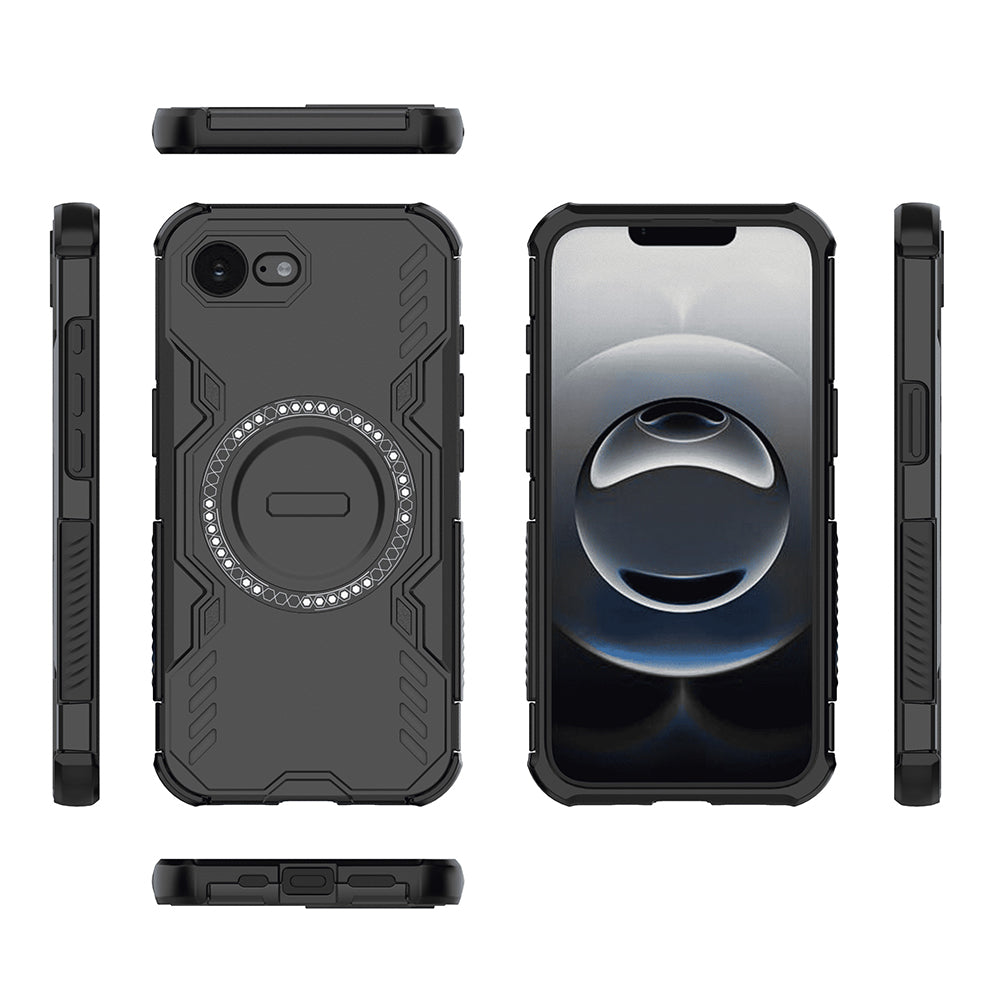 Калъф MagSafe за Apple iPhone 17e / 16e, Techsuit, ArmorMag, Черен