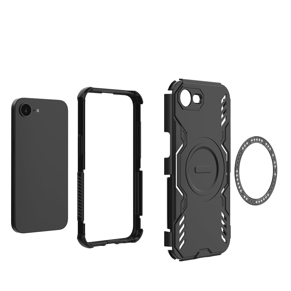 Калъф MagSafe за Apple iPhone 17e / 16e, Techsuit, ArmorMag, Черен