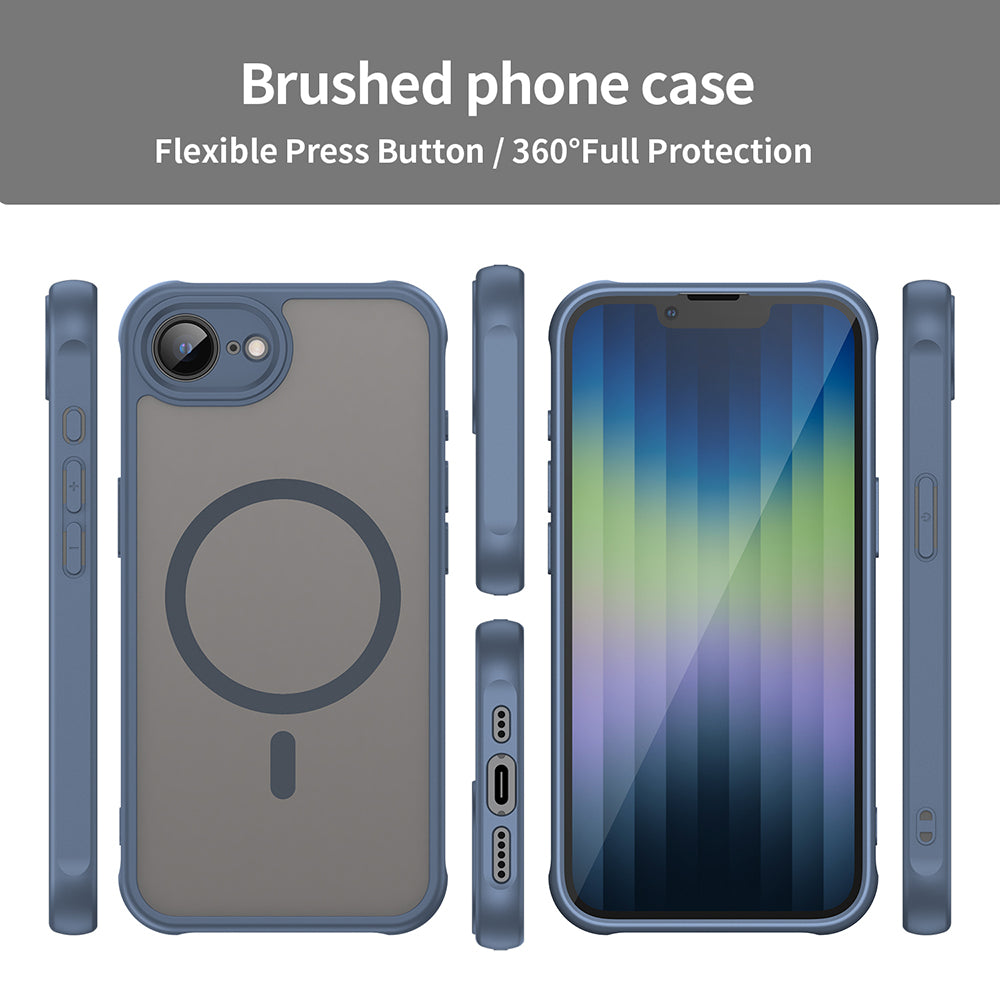 Калъф MagSafe за Apple iPhone 17e / 16e, Techsuit, HaloFrost II, Тъмносин