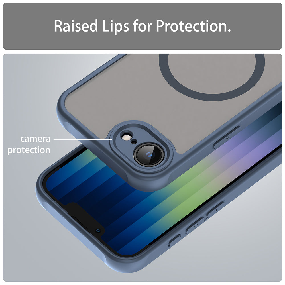 Калъф MagSafe за Apple iPhone 17e / 16e, Techsuit, HaloFrost II, Тъмносин