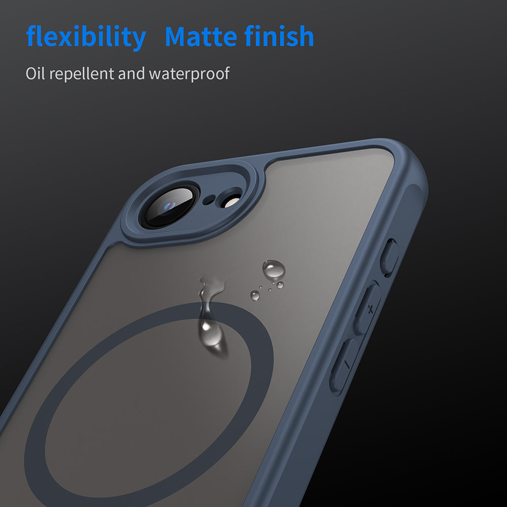 Калъф MagSafe за Apple iPhone 17e / 16e, Techsuit, HaloFrost II, Тъмносин
