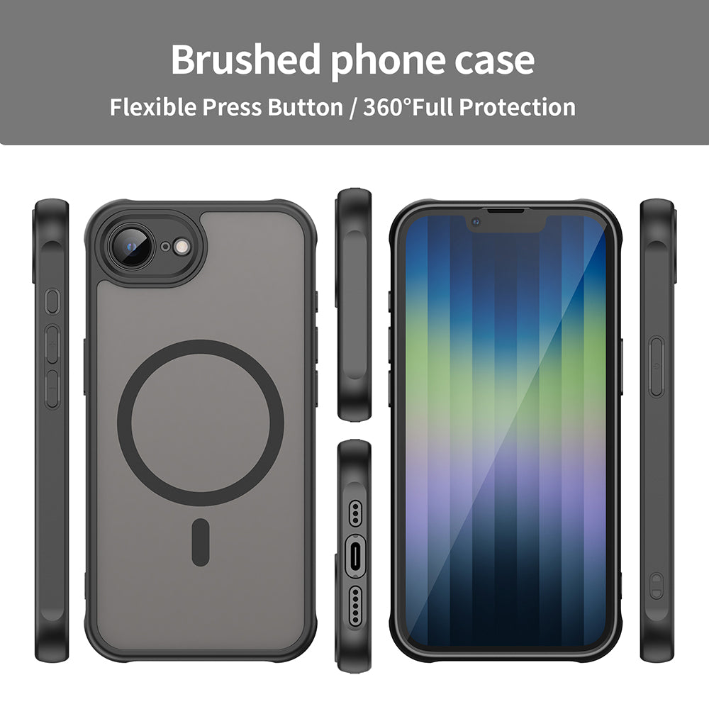 Калъф MagSafe за Apple iPhone 17e / 16e, Techsuit, HaloFrost II, Черен