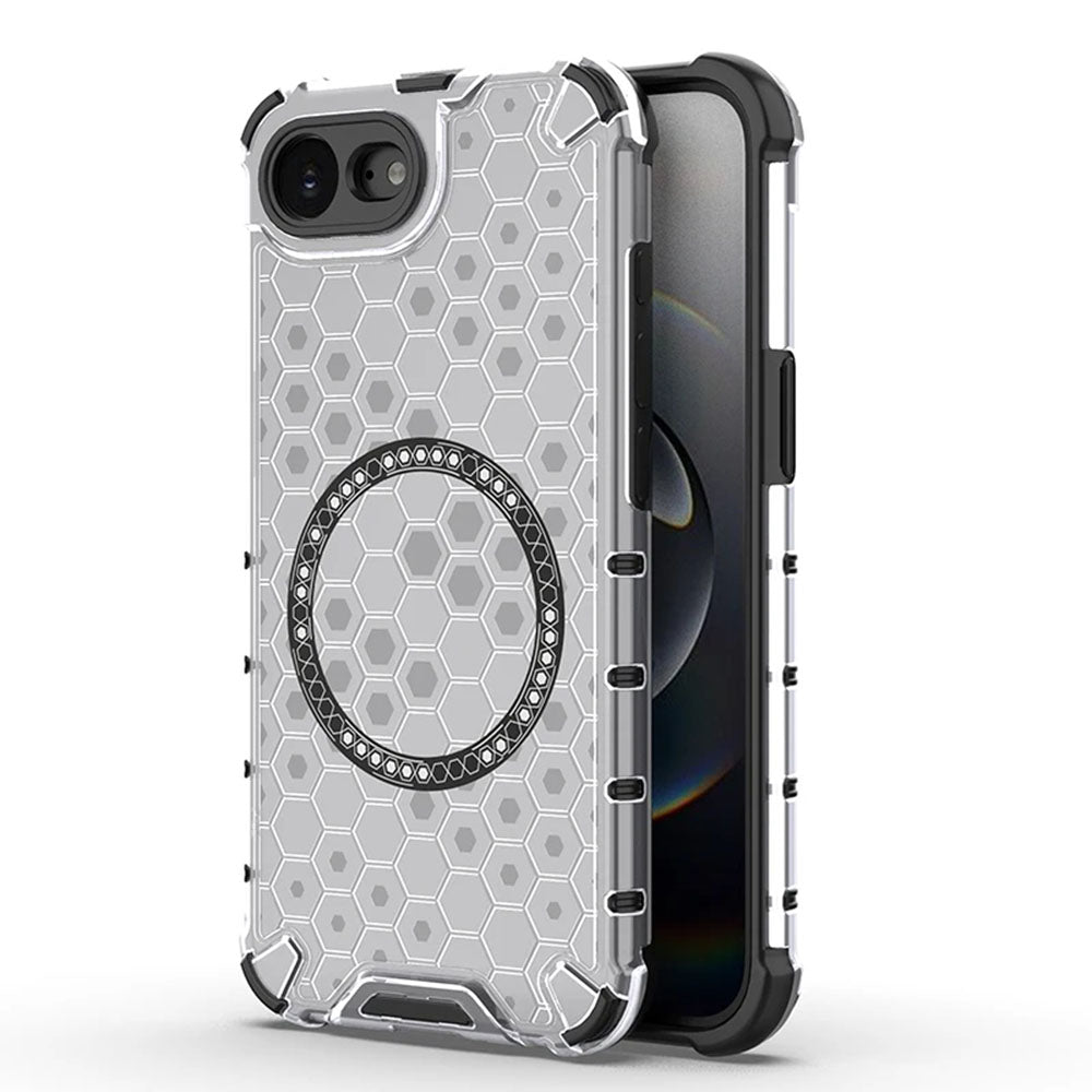 Калъф MagSafe за Apple iPhone 17e / 16e, Techsuit, HoneyComb Shield, Бял