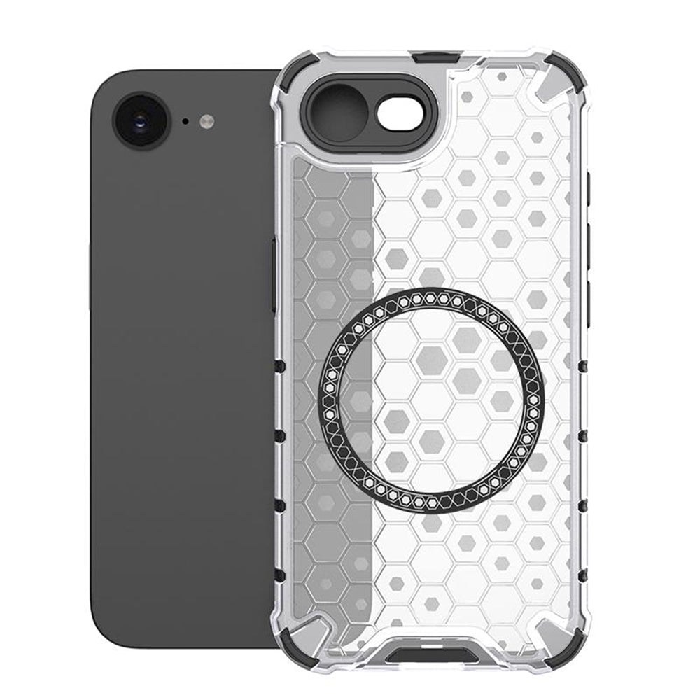 Калъф MagSafe за Apple iPhone 17e / 16e, Techsuit, HoneyComb Shield, Бял