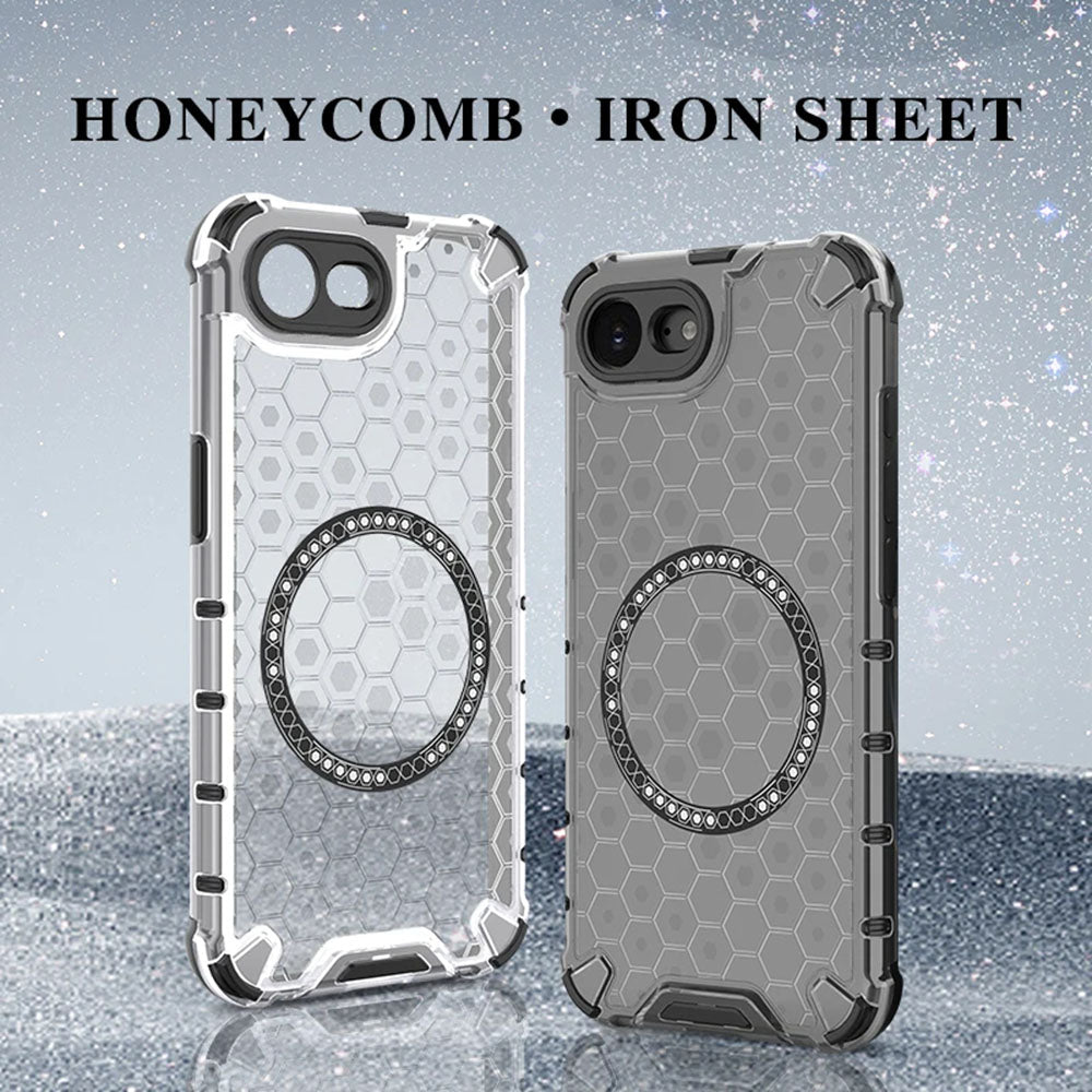 Калъф MagSafe за Apple iPhone 17e / 16e, Techsuit, HoneyComb Shield, Бял