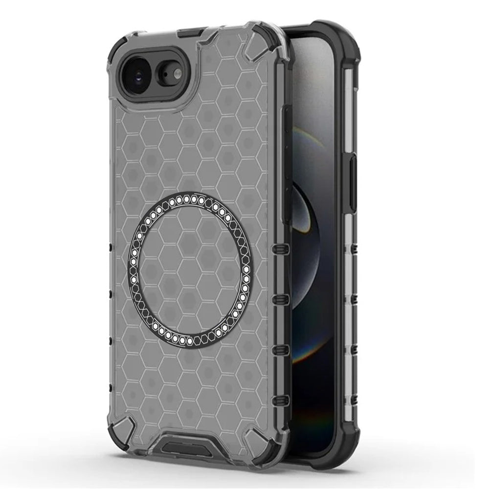 Калъф MagSafe за Apple iPhone 17e / 16e, Techsuit, HoneyComb Shield, Черен