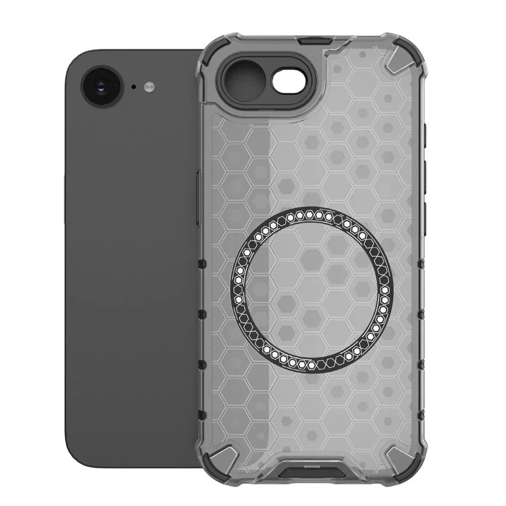 Калъф MagSafe за Apple iPhone 17e / 16e, Techsuit, HoneyComb Shield, Черен