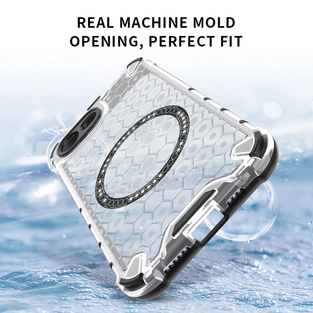 Калъф MagSafe за Apple iPhone 17e / 16e, Techsuit, HoneyComb Shield, Черен