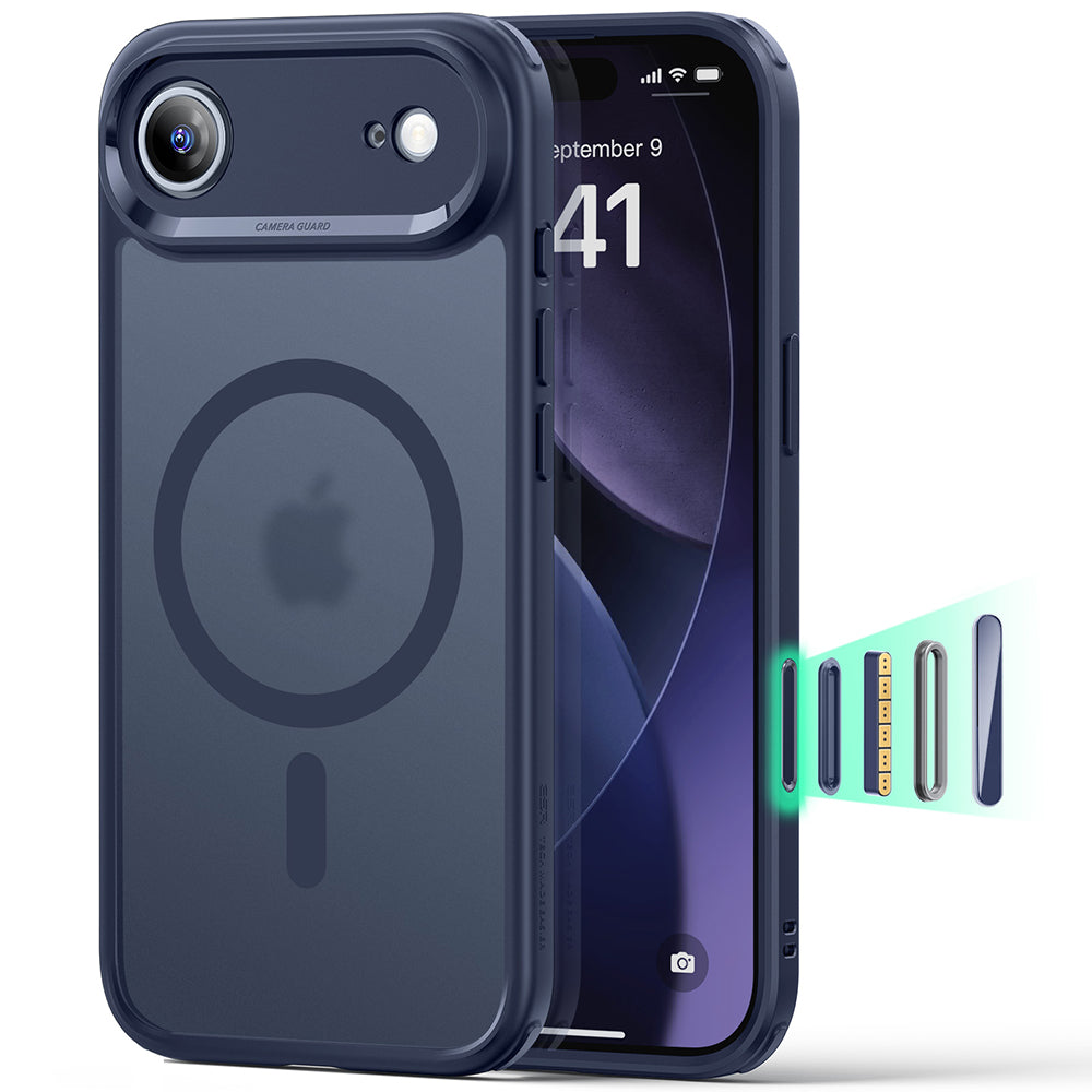 Калъф MagSafe за Apple iPhone 17 Air, ESR, Classic Hybrid, Сатенено син