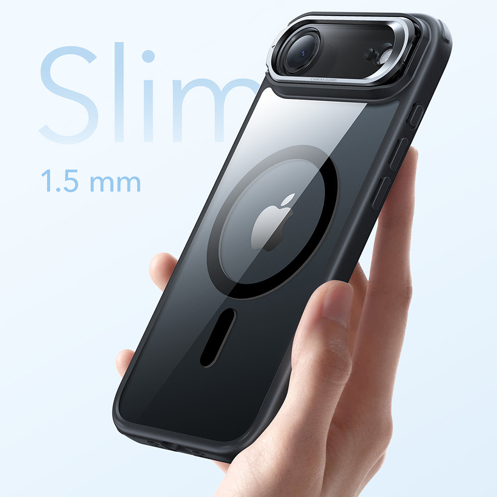 Калъф MagSafe за Apple iPhone 17 Air, ESR, Classic Hybrid Kickstand, Прозрачен Черен