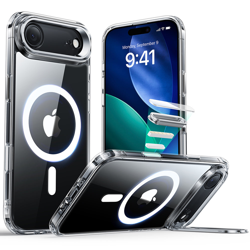 Калъф MagSafe за Apple iPhone 17 Air, ESR, Classic Hybrid Kickstand, Прозрачен