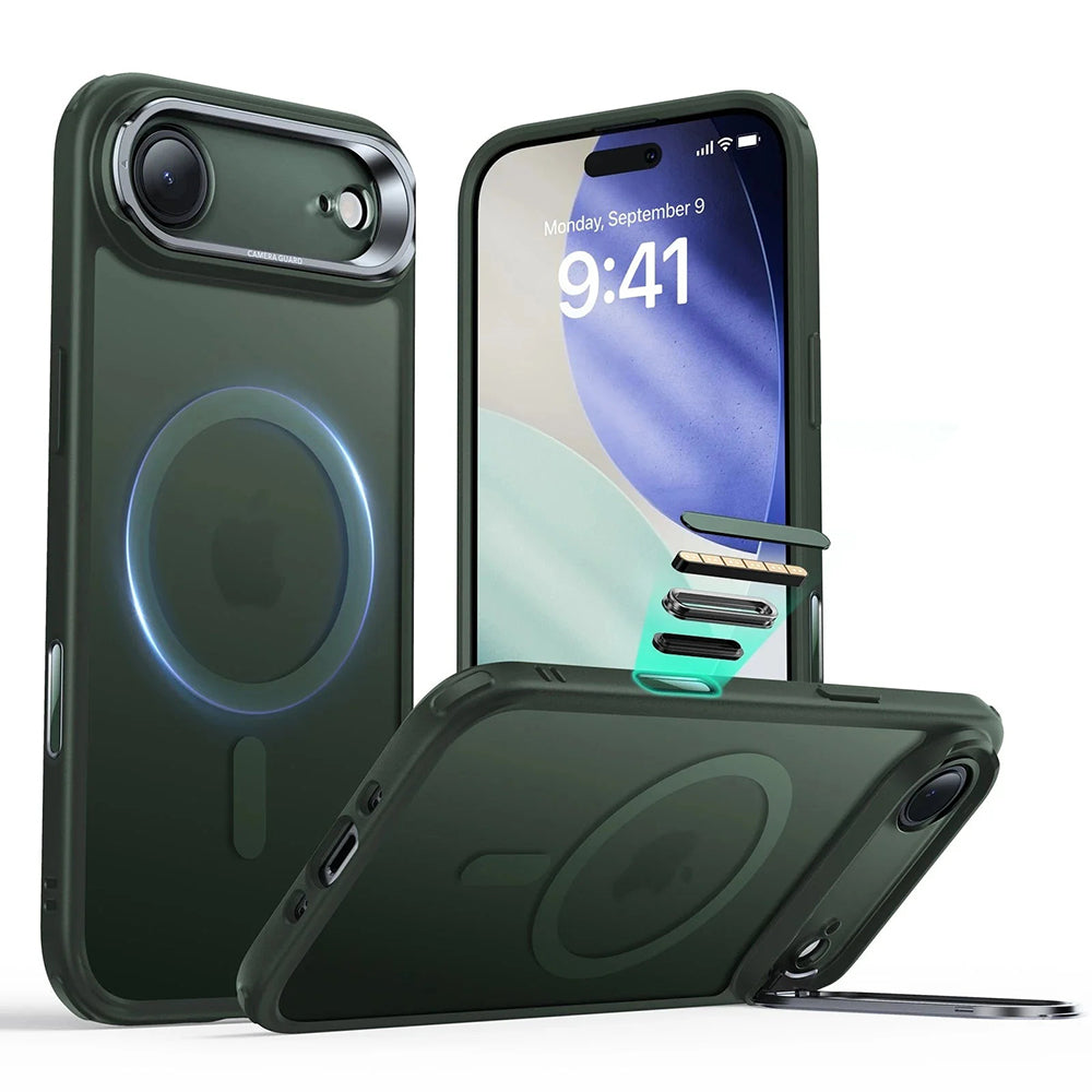 Калъф MagSafe за Apple iPhone 17 Air, ESR, Classic Hybrid Kickstand, Сатенено зелен