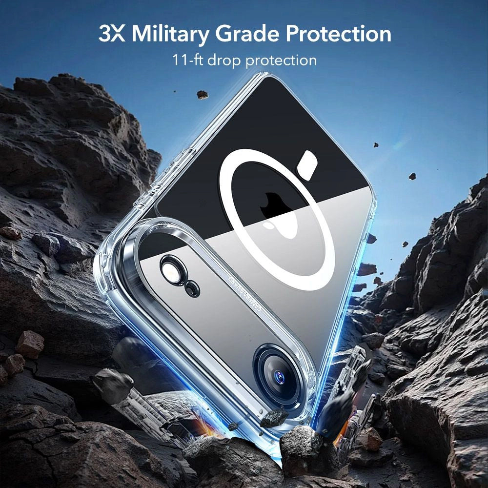 Калъф MagSafe за Apple iPhone 17 Air, ESR, Classic Hybrid със защита за екрана, Прозрачен