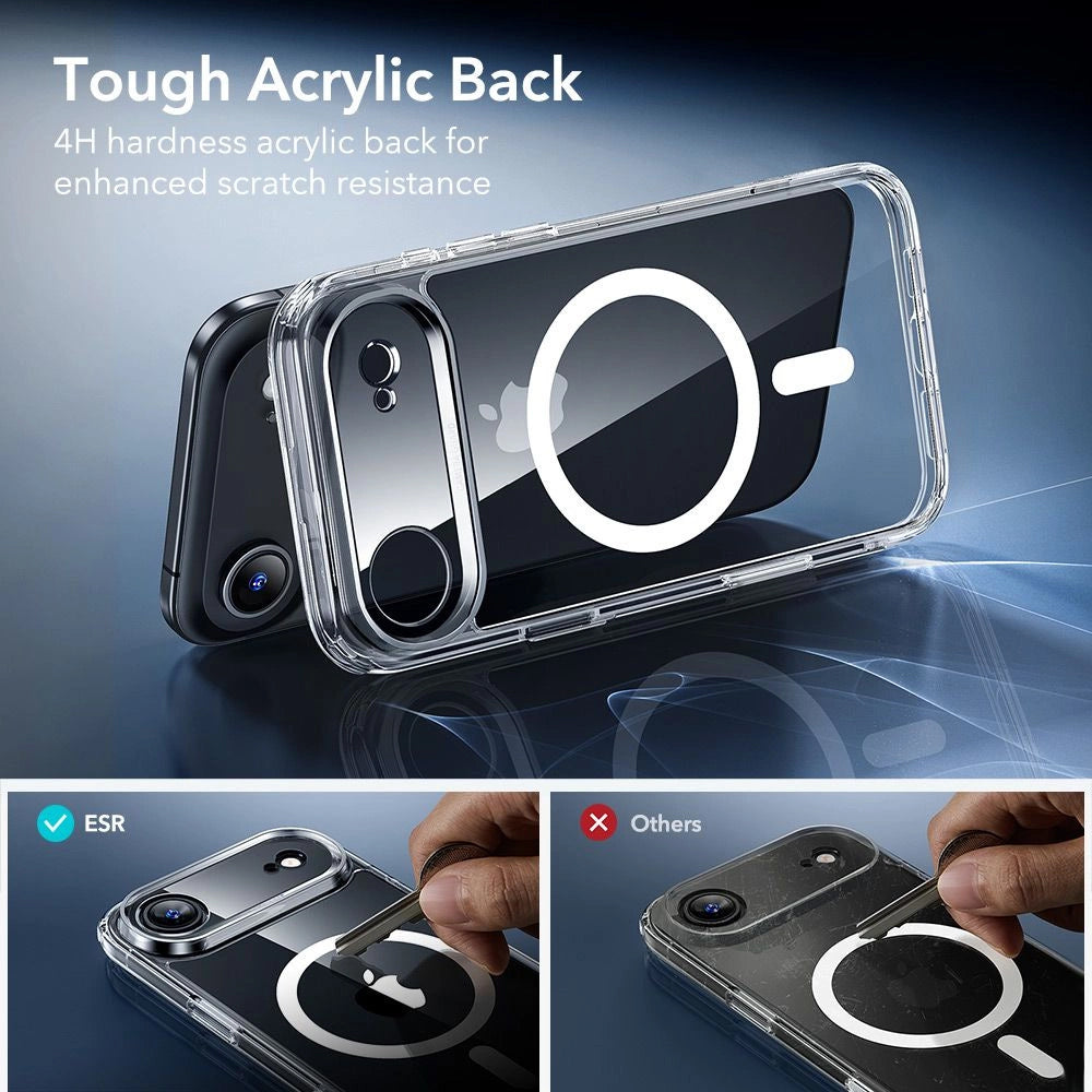 Калъф MagSafe за Apple iPhone 17 Air, ESR, Classic Hybrid със защита за екрана, Прозрачен