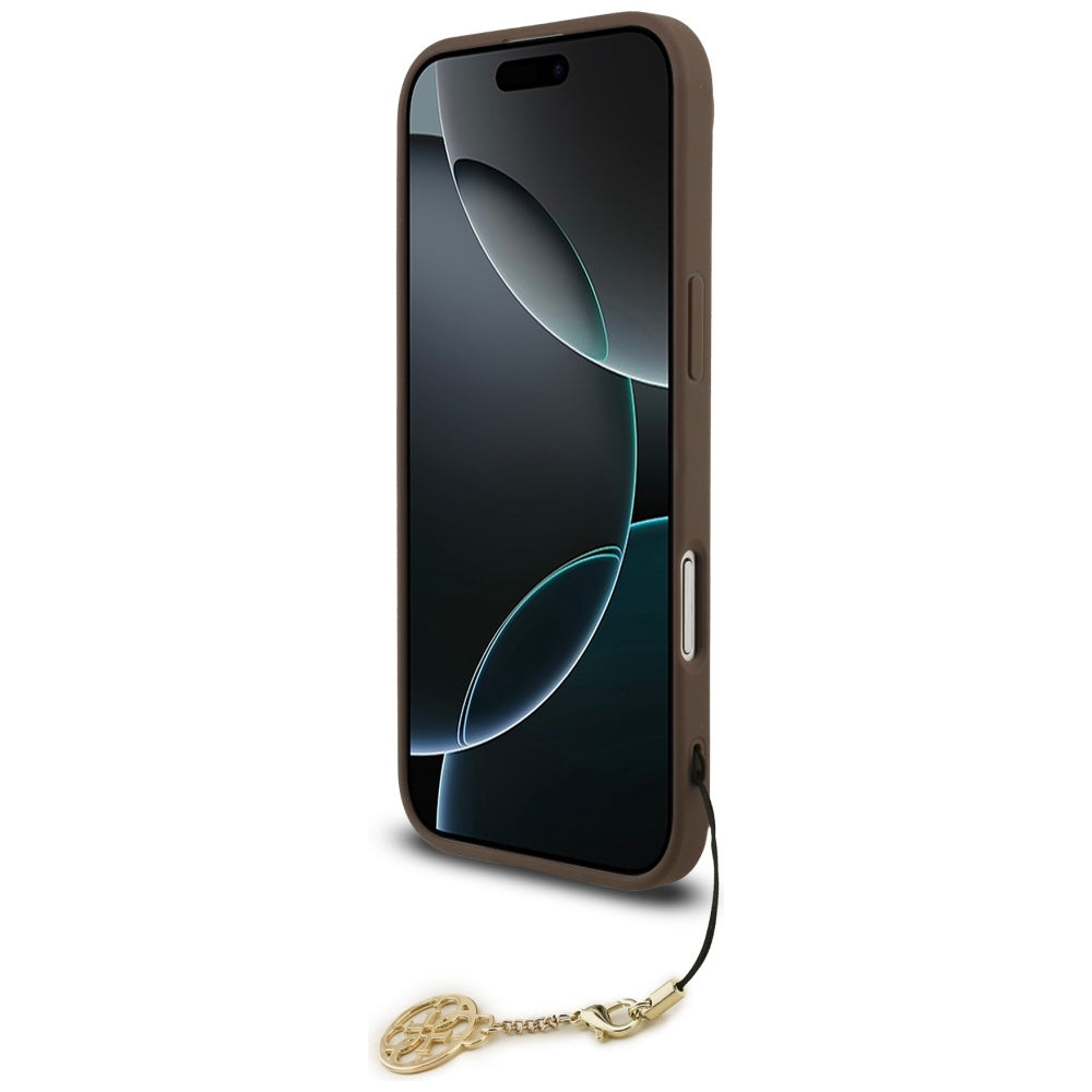 Калъф MagSafe за Apple iPhone 17 Air, Guess, 4G Charm Cradle, Кафяв