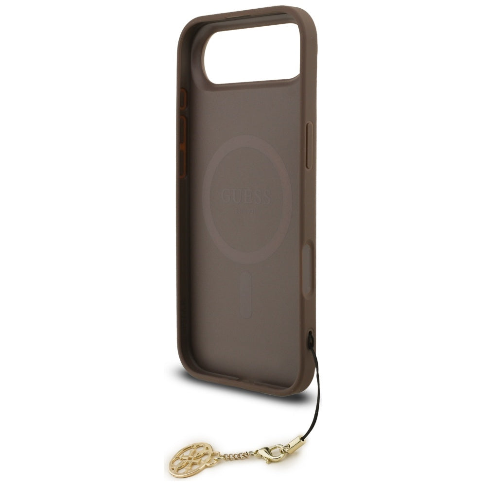 Калъф MagSafe за Apple iPhone 17 Air, Guess, 4G Charm Cradle, Кафяв
