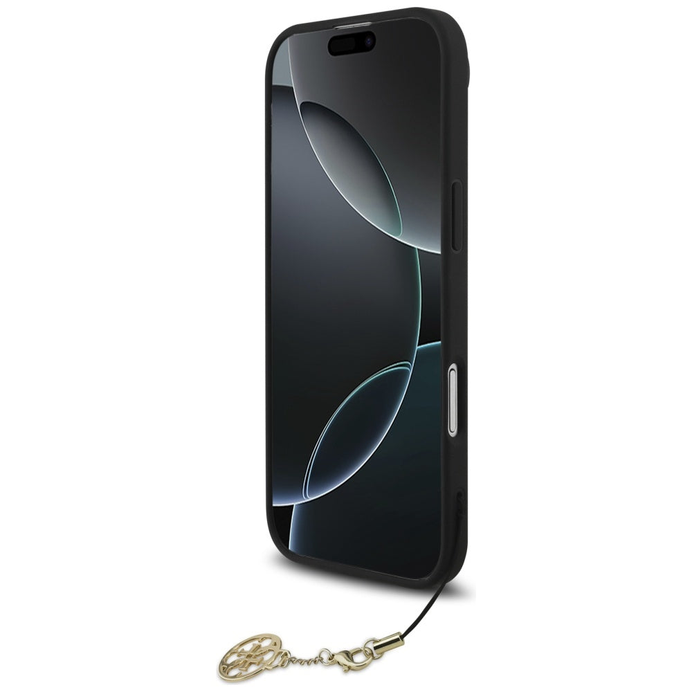 Калъф MagSafe за Apple iPhone 17 Air, Guess, 4G Charm Cradle, Черен