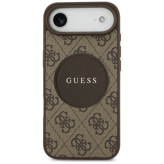 Калъф MagSafe за Apple iPhone 17 Air, Guess, 4G Circle Classic Logo, Кафяв