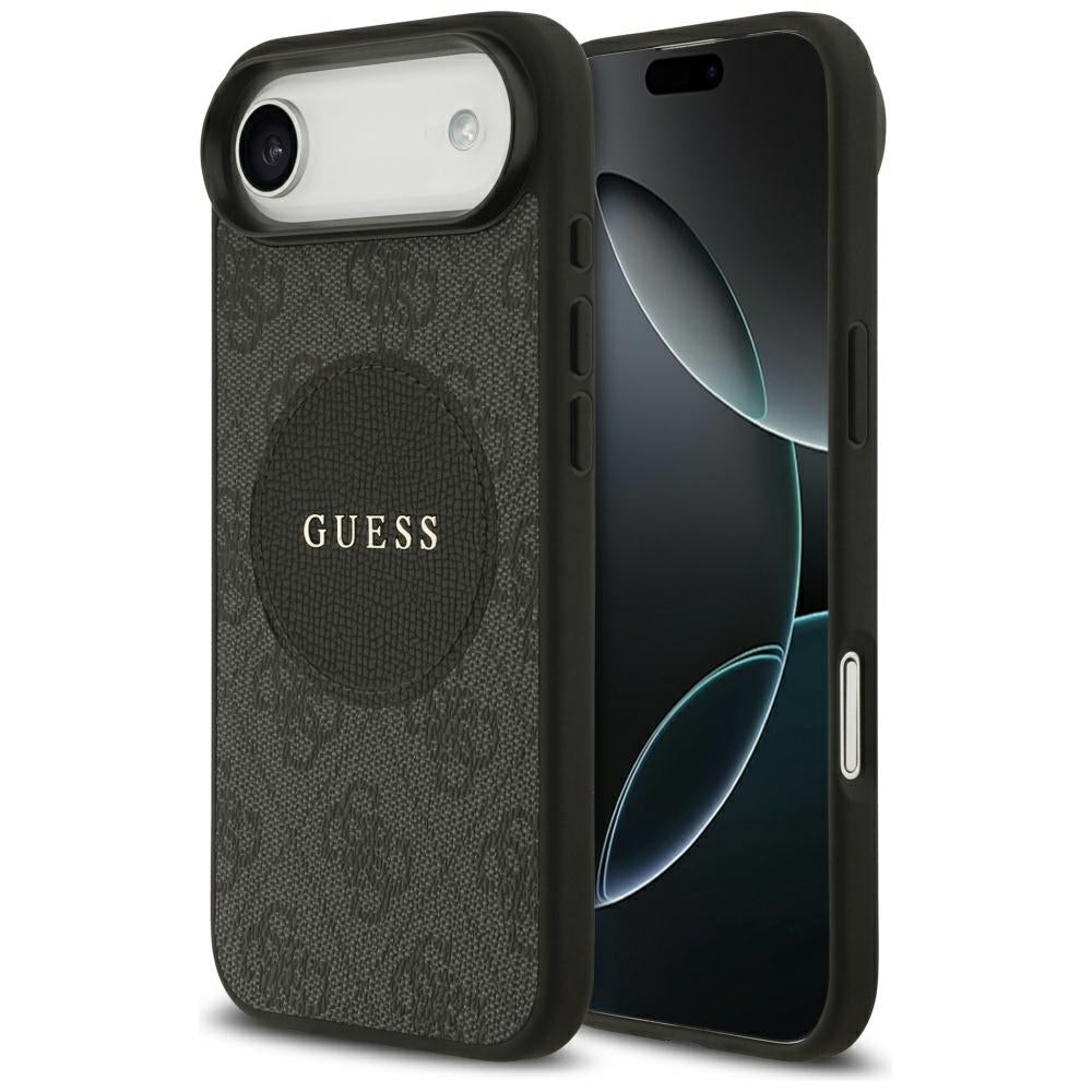 Калъф MagSafe за Apple iPhone 17 Air, Guess, 4G Circle Classic Logo, Черен