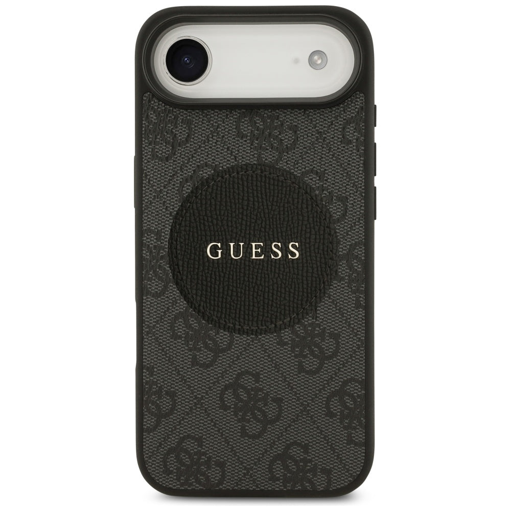 Калъф MagSafe за Apple iPhone 17 Air, Guess, 4G Circle Classic Logo, Черен