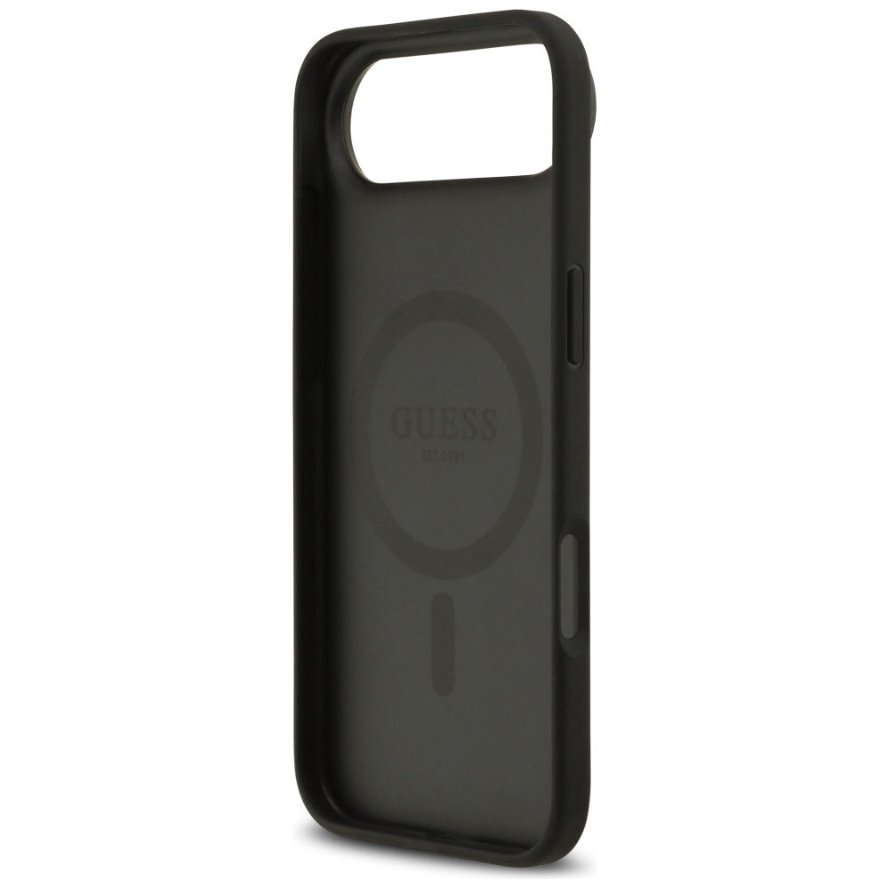 Калъф MagSafe за Apple iPhone 17 Air, Guess, 4G Circle Classic Logo, Черен