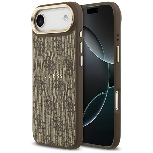 Калъф MagSafe за Apple iPhone 17 Air, Guess, 4G Classic, Кафяв