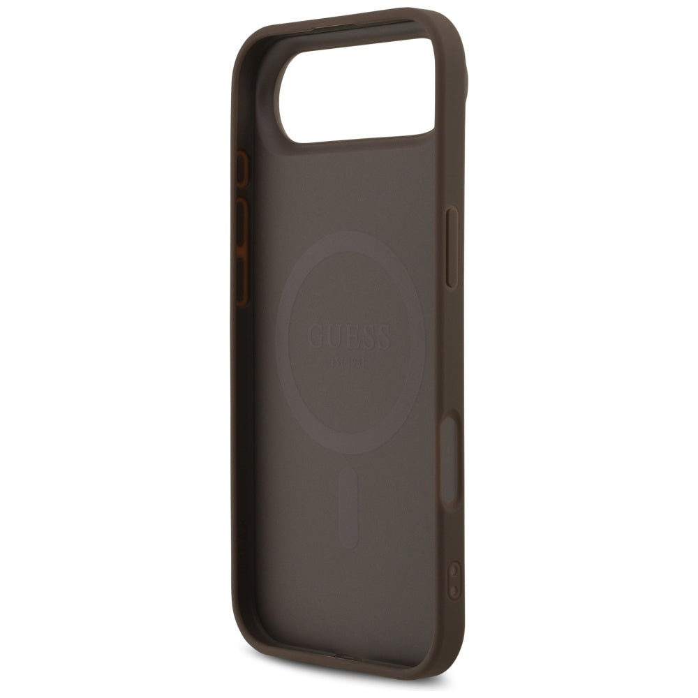 Калъф MagSafe за Apple iPhone 17 Air, Guess, 4G Printed Stripes, Кафяв