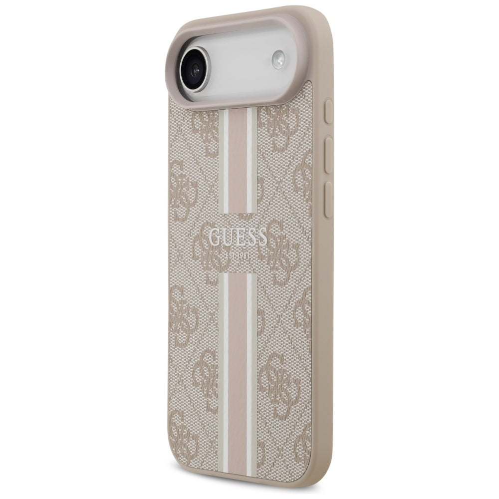 Калъф MagSafe за Apple iPhone 17 Air, Guess, 4G Printed Stripes, Розов