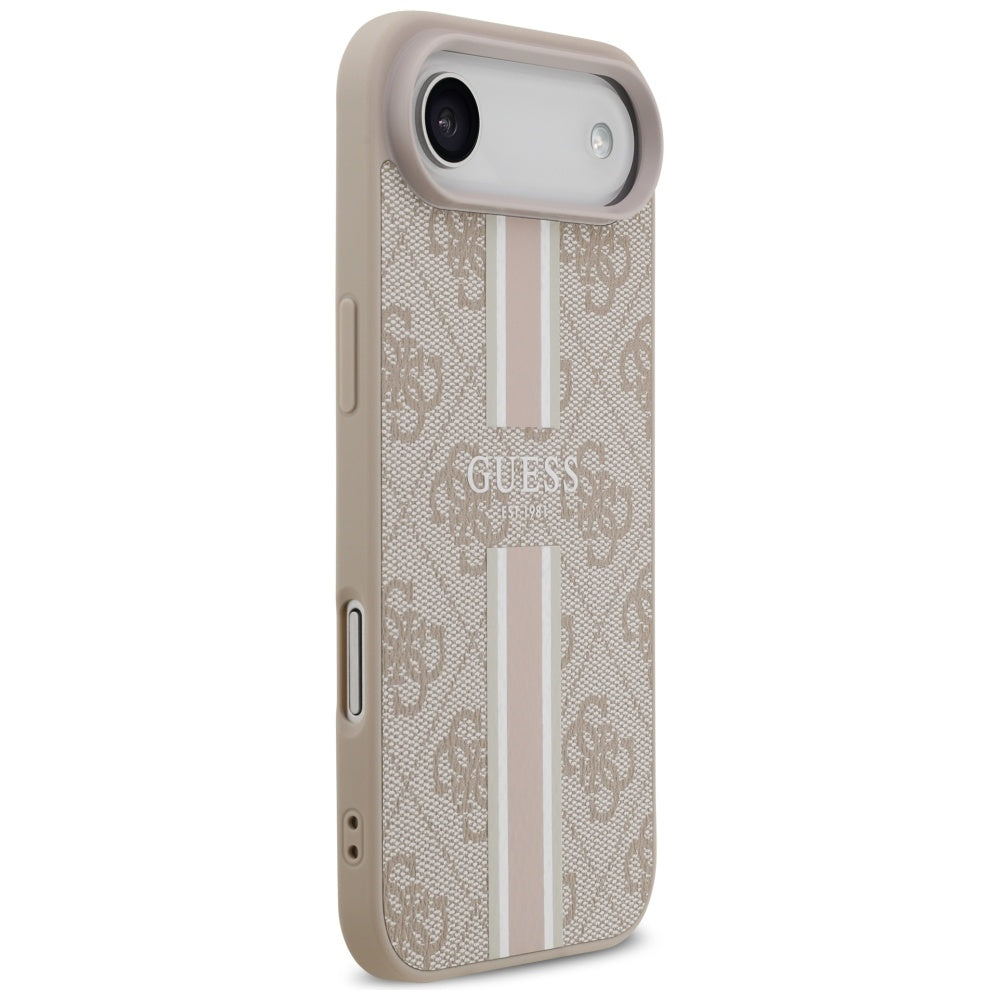 Калъф MagSafe за Apple iPhone 17 Air, Guess, 4G Printed Stripes, Розов