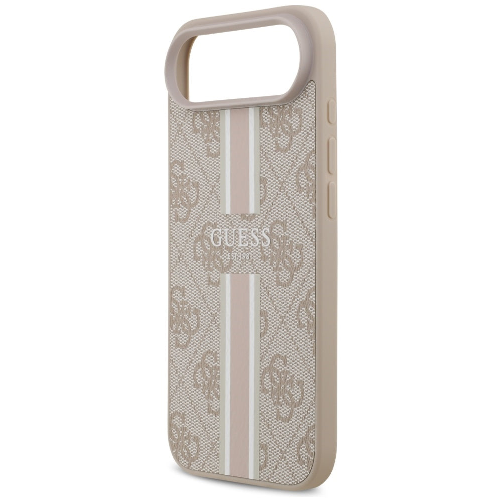 Калъф MagSafe за Apple iPhone 17 Air, Guess, 4G Printed Stripes, Розов