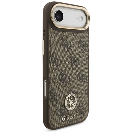 Калъф MagSafe за Apple iPhone 17 Air, Guess, 4G Strass Logo, Кафяв