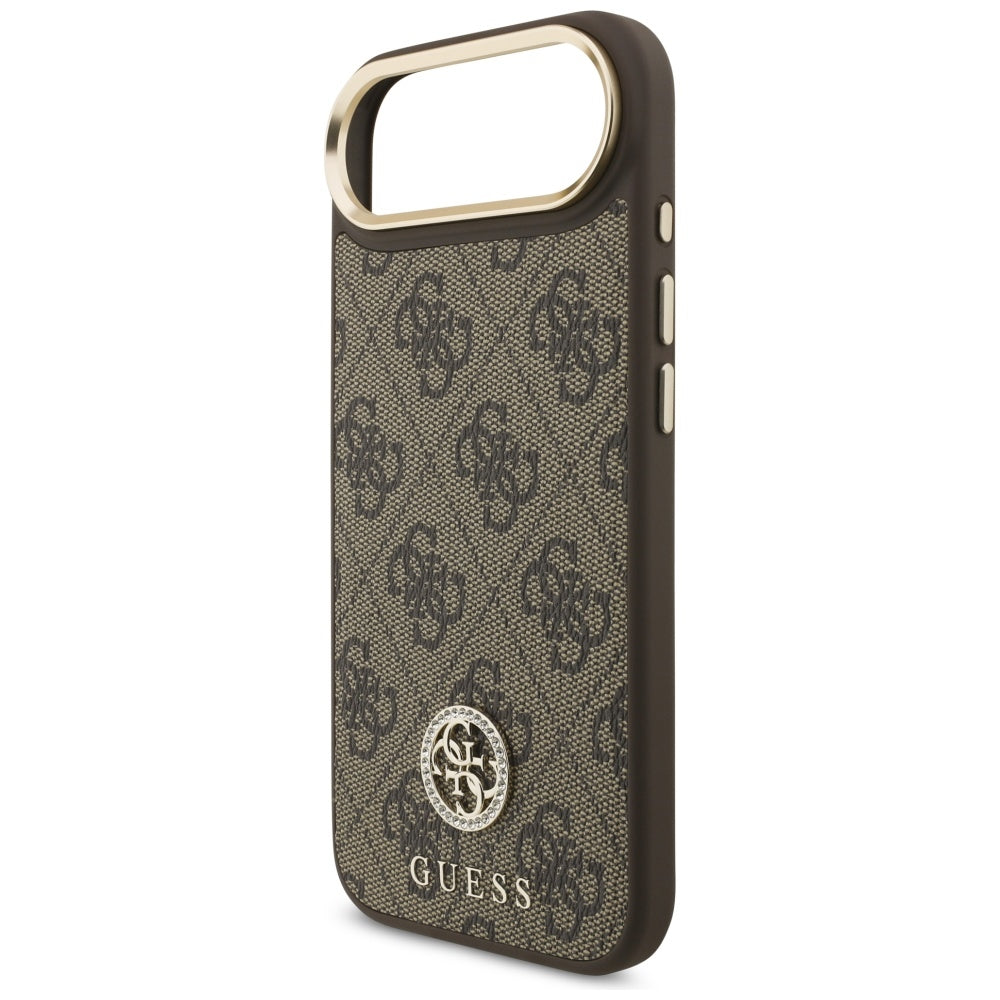 MagSafe Case for Apple iPhone 17 Air, Guess, 4G Strass Logo, Brown