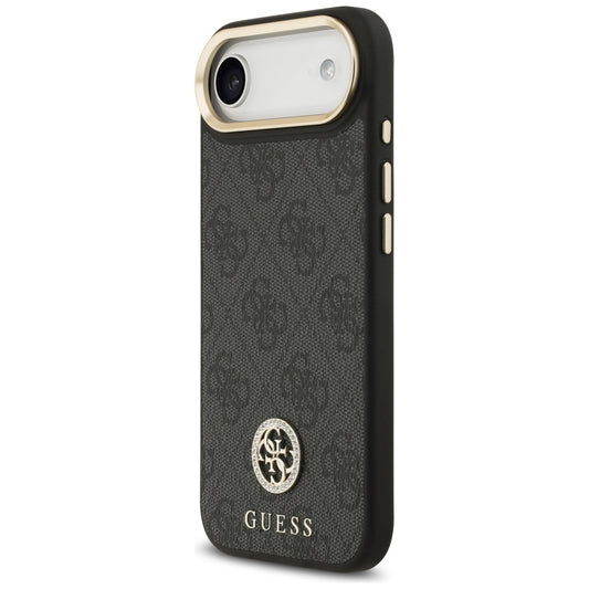 Калъф MagSafe за Apple iPhone 17 Air, Guess, 4G Strass Logo, Черен