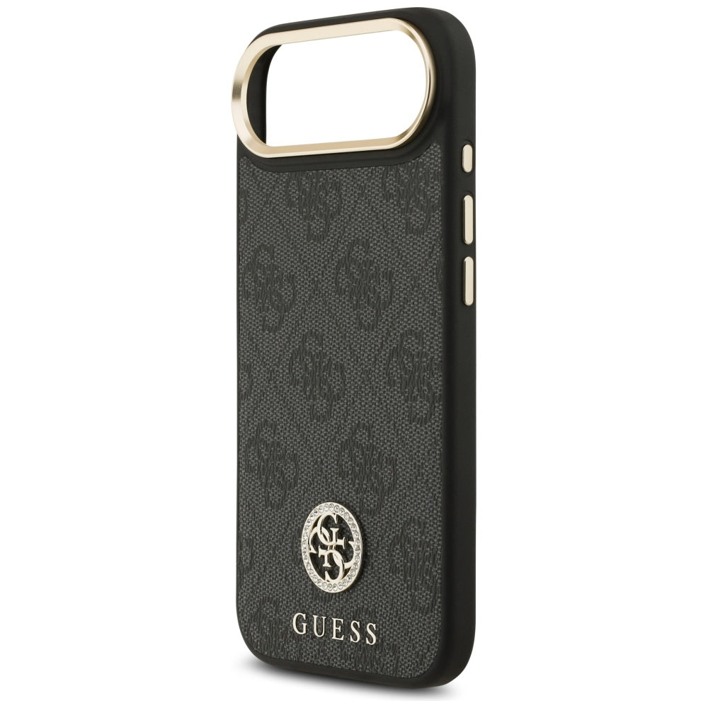Калъф MagSafe за Apple iPhone 17 Air, Guess, 4G Strass Logo, Черен