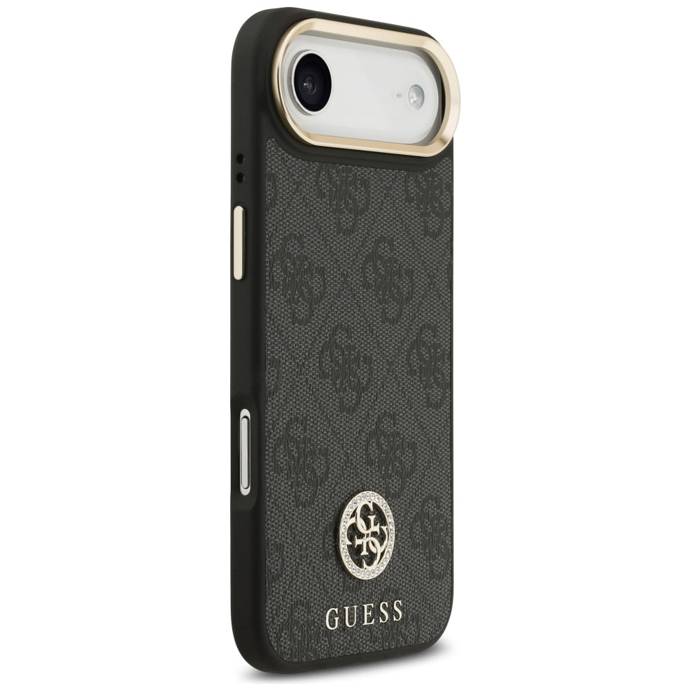 Калъф MagSafe за Apple iPhone 17 Air, Guess, 4G Strass Logo, Черен