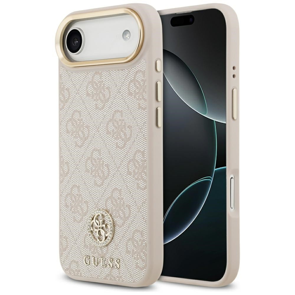 Калъф MagSafe за Apple iPhone 17 Air, Guess, 4G Strass Logo, Розов