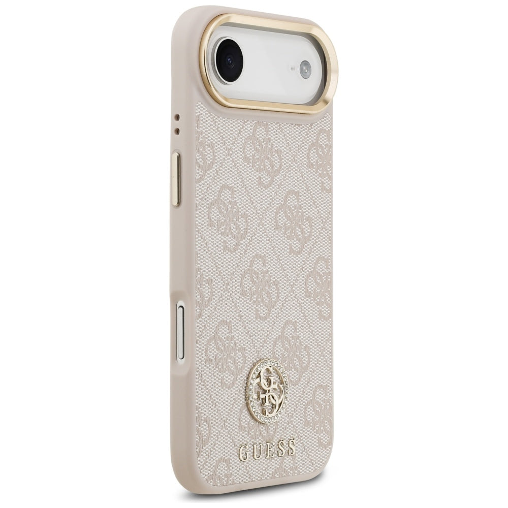 Калъф MagSafe за Apple iPhone 17 Air, Guess, 4G Strass Logo, Розов